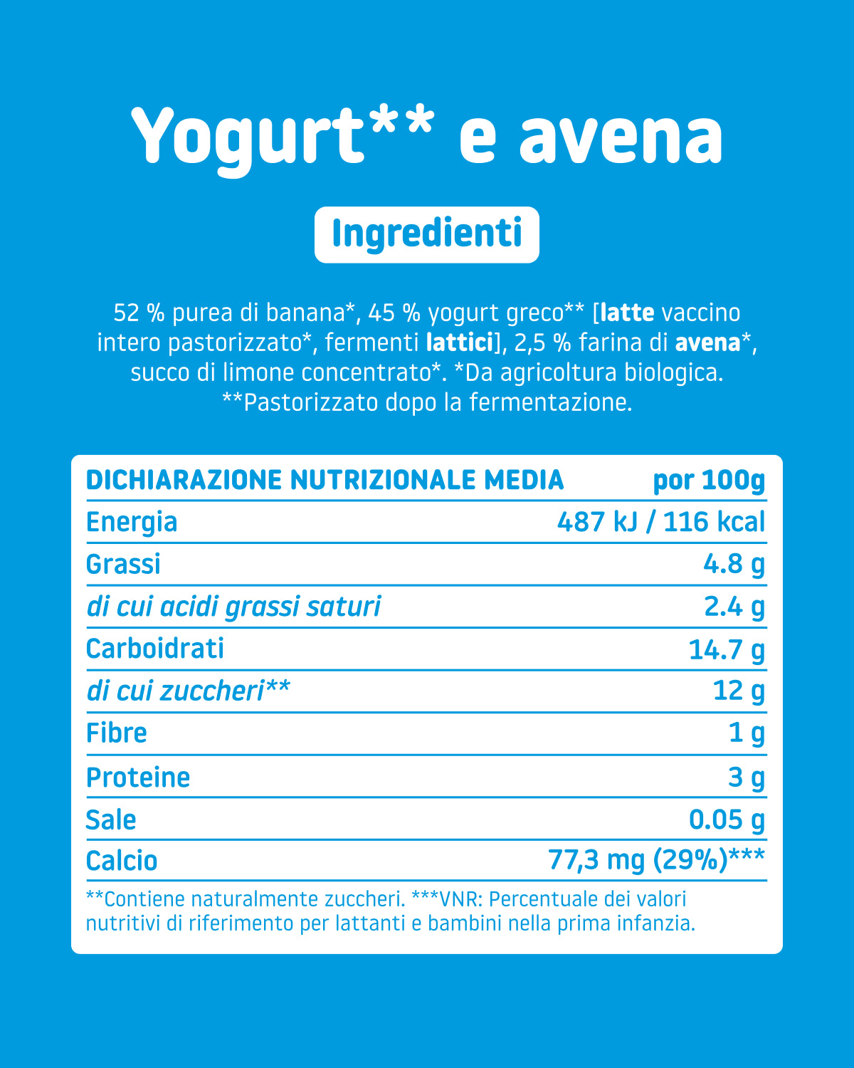 Pouch yogurt e avena