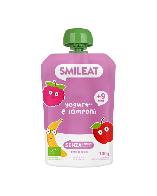 Pouch yogurt e lamponi