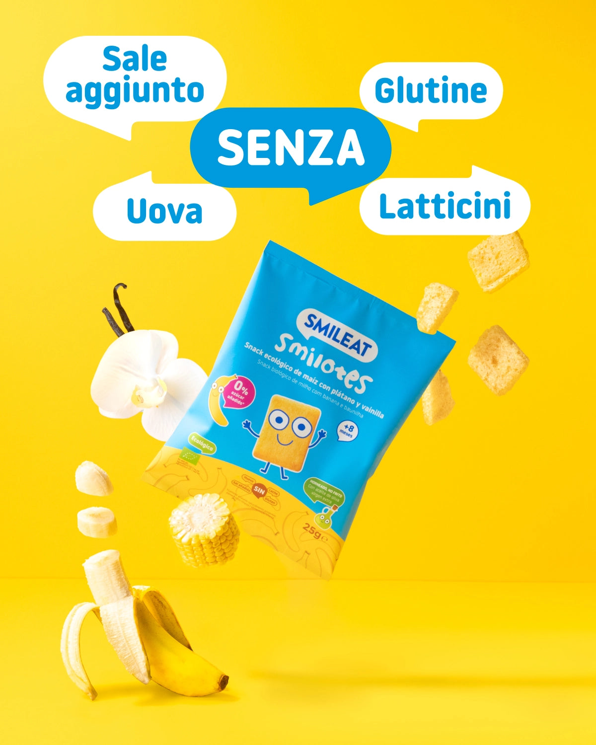 Smilotes Mais con Banana e Vaniglia 25gr