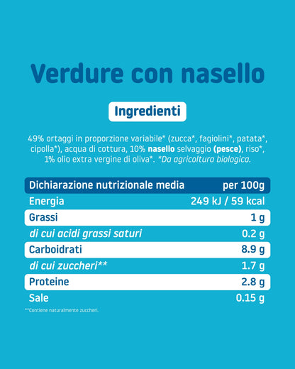 Pappa Pronta Nasello con verdure 190 gr