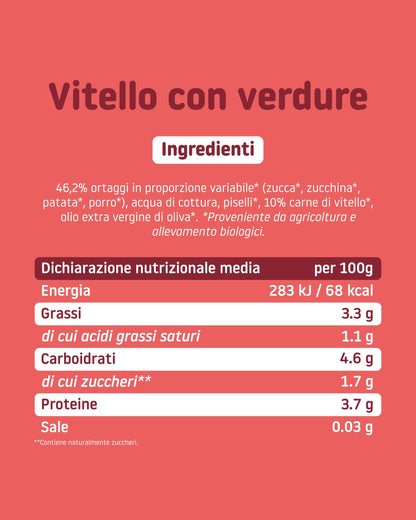 Pappa Pronta Vitello con verdure 190g